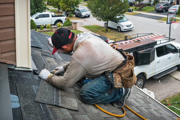 Professional Flat Roof Repair technician working in Glenmont, NY
